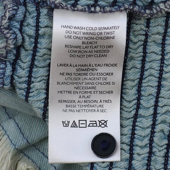 ANTHROPOLOGIE PILCRO AND THE LETTERPRESS Denim Top Women's 3XL Distressed - Picture 3 of 7